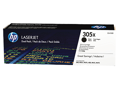 HP 305X 2-pack musta laserkasetti 2x4K - Hp laserkasetit - CE410XD - 1