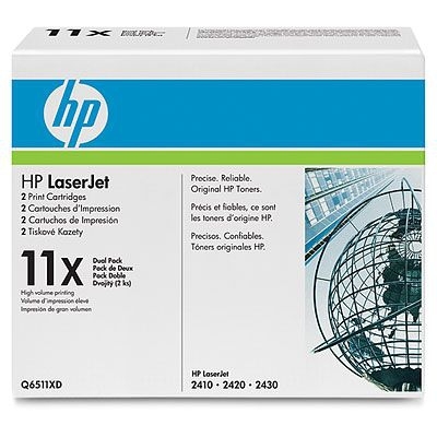 HP LJ 2410 2-pack 2x12000s. (Canon 710H) - Hp laserkasetit - Q6511XD - 1