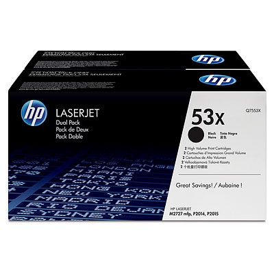 HP LJ Q7553X 2-pack laserkasetti (Canon 715H) - Hp laserkasetit - Q7553XD - 1