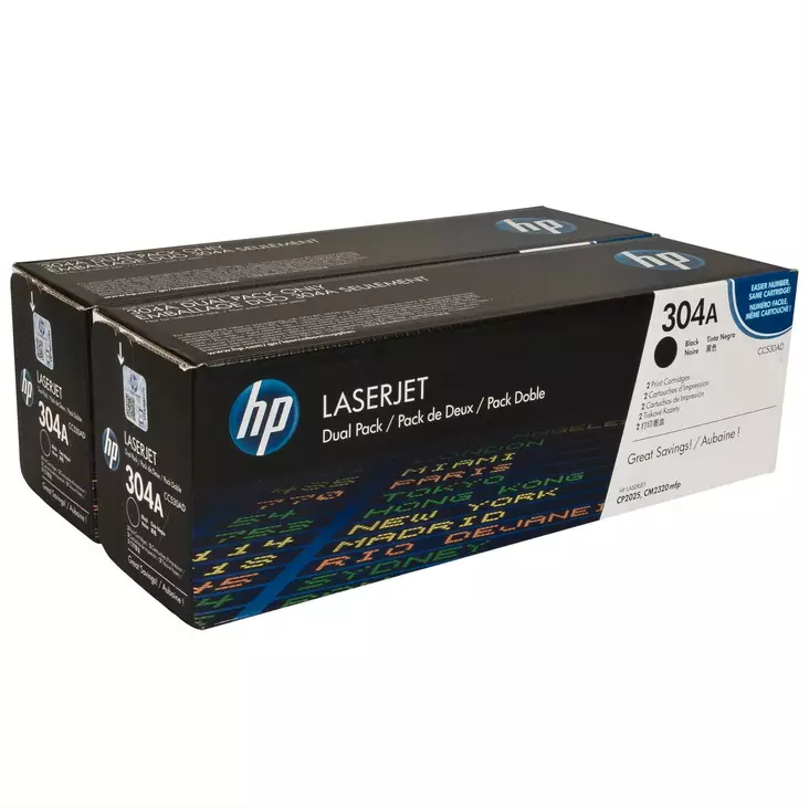 Laserkasetti HP CC530AD musta tuplapakkaus (Canon 718) - Hp laserkasetit - CC530AD - 1