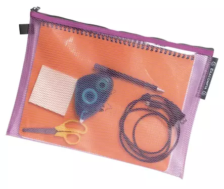 Exacompta vetoketjupussi A4, 1 pkt = 3 pussia - Vetoketjutaskut - 38150E - 2