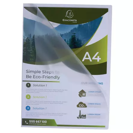 Exacompta 53820E muovitasku A4 PP, 1kpl = 100 taskua - Muovi- ja kansiotaskut - 58320E - 2