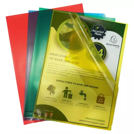 Exacompta Recycled muovitasku A4, 1 kpl=25 taskua - Muovi- ja kansiotaskut - 58340E - 1