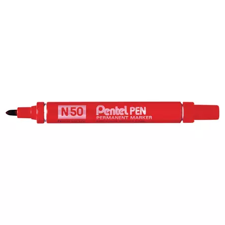 Pentel N50 huopakynä pyöreä 1-2 mm permanent punainen - Merkkauskynät, -tussit - N50-BE - 1
