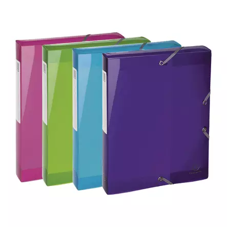 Exacompta Iderama laatikkokansio A4 40 mm PP värilajitelma, 1 kpl=4 kansiota - Arkistointi - 59780E - 1