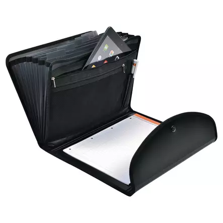 Exafolio konferenssikansio 6-osainen 33,5x26x4cm + vihko A4 - Kansiot - 55834E - 2