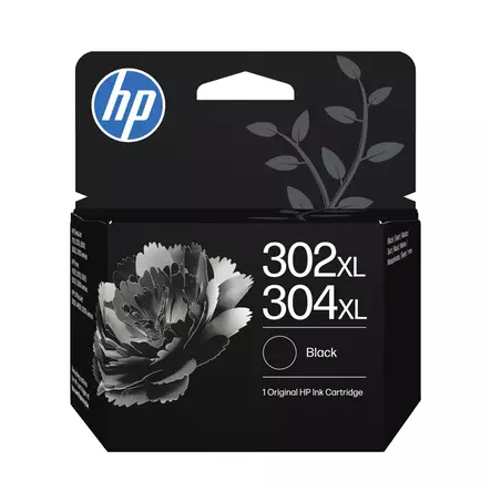 HP 302XL/304XL MUSTA alkuperäinen - HP mustesuihkupatruunat - B7RT9AE - 1