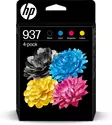 HP 937-4 väriä.c,m,y 800s black 1450s - HP mustesuihkupatruunat - 6C400NE - 1