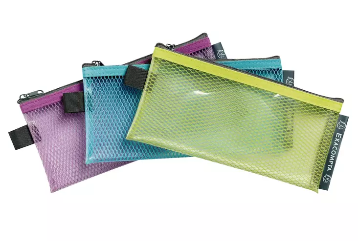 Exacompta vetoketjupussi 10x21 cm, 1 pkt = 3 pussia - Vetoketjutaskut - 38110E - 1