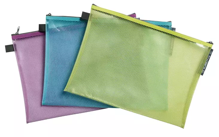 Exacompta vetoketjupussi A4, 1 pkt = 3 pussia - Vetoketjutaskut - 38150E - 1