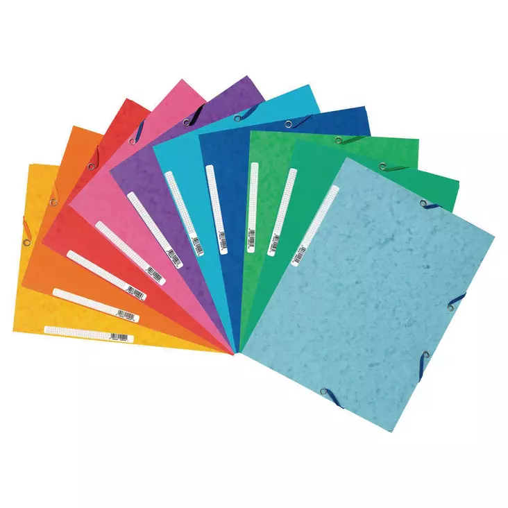 Exacompta kulmalukkokansio värilajitelma 1kpl = 10 kansiota - Kansiot - 55510E - 1