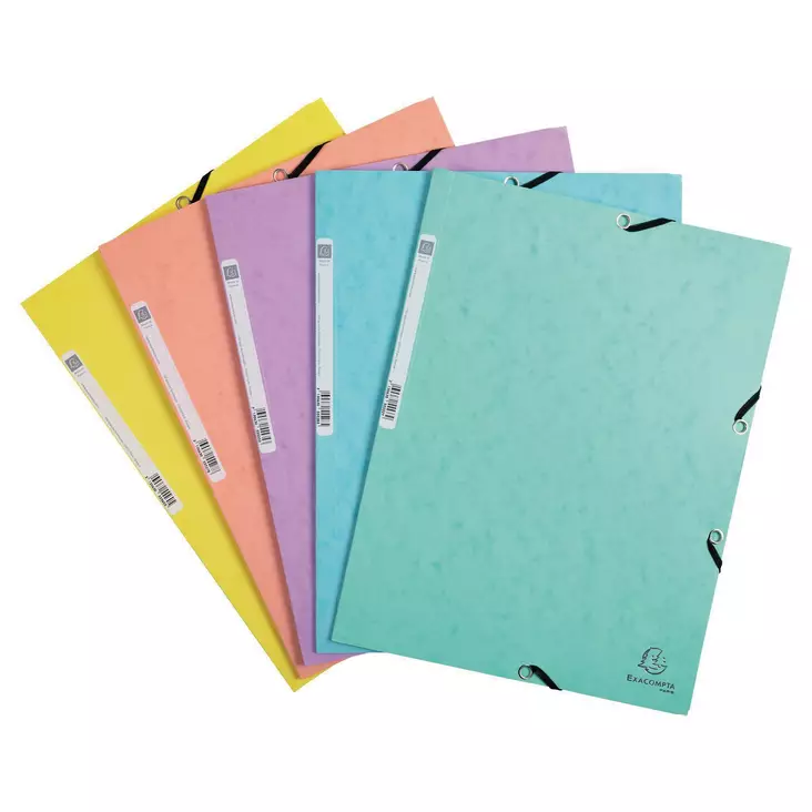 Exacompta Aquarel kulmalukkokansio A4 värilajitelma, 1 kpl=5 kansiota - Kansiot - 55560E - 1