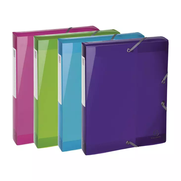 Exacompta Iderama laatikkokansio A4 40 mm PP värilajitelma, 1 kpl=4 kansiota - Arkistointi - 59780E - 1