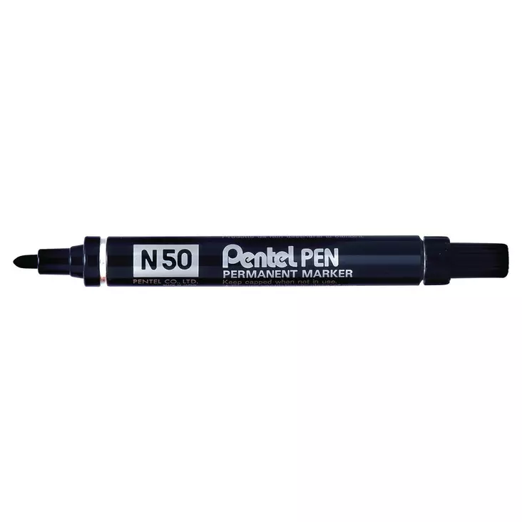 Pentel N50 huopakynä pyöreä 1-2 mm permanent musta - Merkkauskynät, -tussit - N50-AE - 1