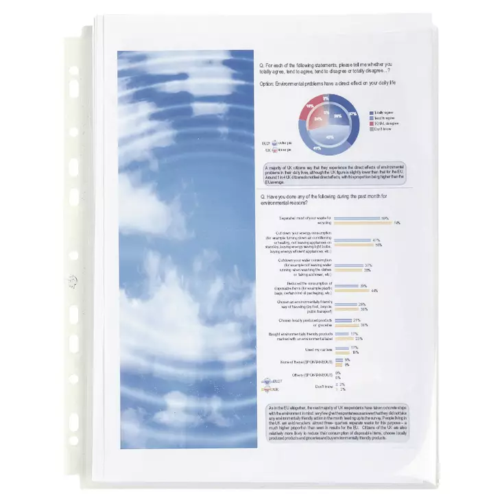 Exacompta paljetasku A4 200mic PP läpätön, kpl=10 taskua - Kansiotaskut - 5507E - 1