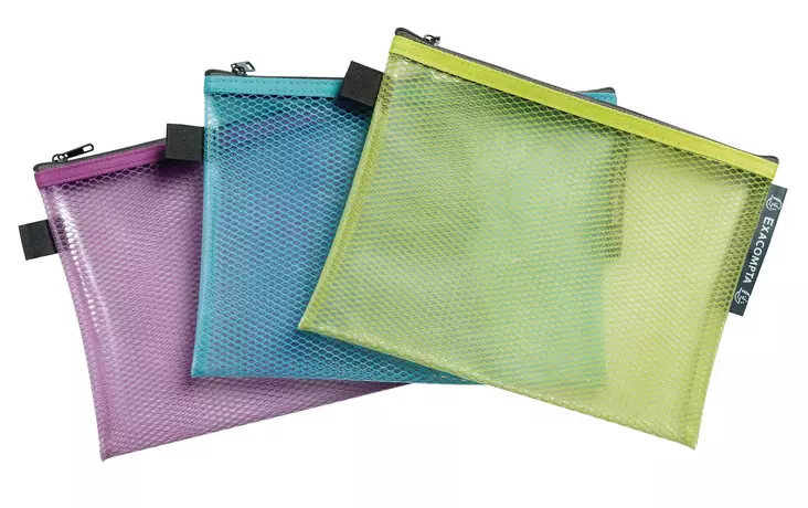 Exacompta vetoketjupussi A5, 1 pkt = 3 pussia - Vetoketjutaskut - 38140E - 1