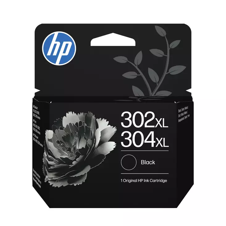 HP 302XL/304XL MUSTA alkuperäinen - HP mustesuihkupatruunat - B7RT9AE - 1
