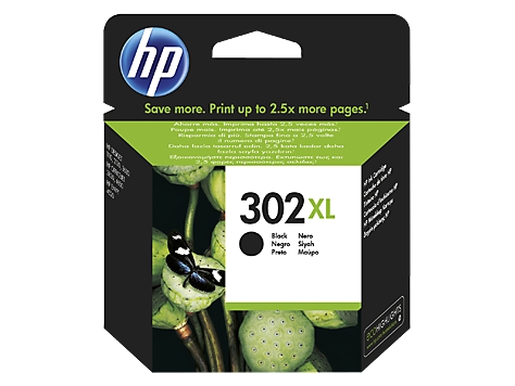 HP 302XL musta mustekasetti 8,5ml 480sivua - HP mustesuihkupatruunat - F6U68AE - 1