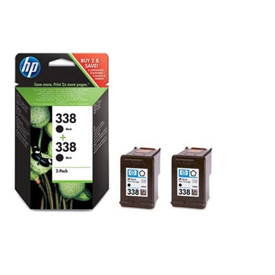 HP 338 2-pack musta väripatruuna - HP mustesuihkupatruunat - CB331EE - 1