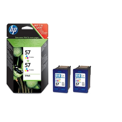 HP 57 2-pack 3-värikasetti - HP mustesuihkupatruunat - C9503AE - 1