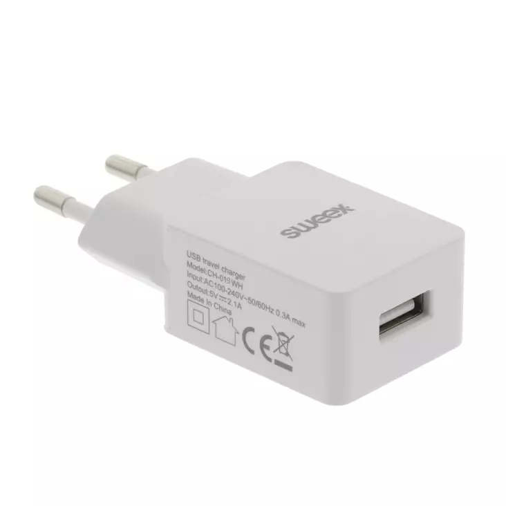 Verkkolaturi USB 2.4V - Paristot, varavirtalähteet - CH-019WH - 1