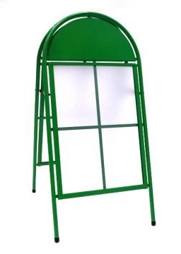 Ulkomainosteline 50x70cm kaarimli vihreä - Ulkomainostelineet ja tarvikkeet - 427757VI - 1