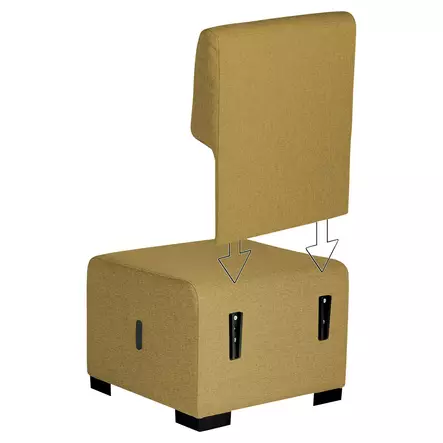 Alba Hizia tuoli selkänojalla Safron Yellow 62 x 62 x 45cm - Kiinteistövarusteet - HIZIAC1J - 2