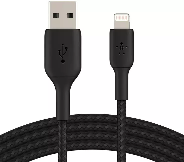 BOOST CHARGE Lightning to USB-A Cable Braided, 1M, Black - Laturit ja varavirtalähteet - CAA002bt1MBK - 1