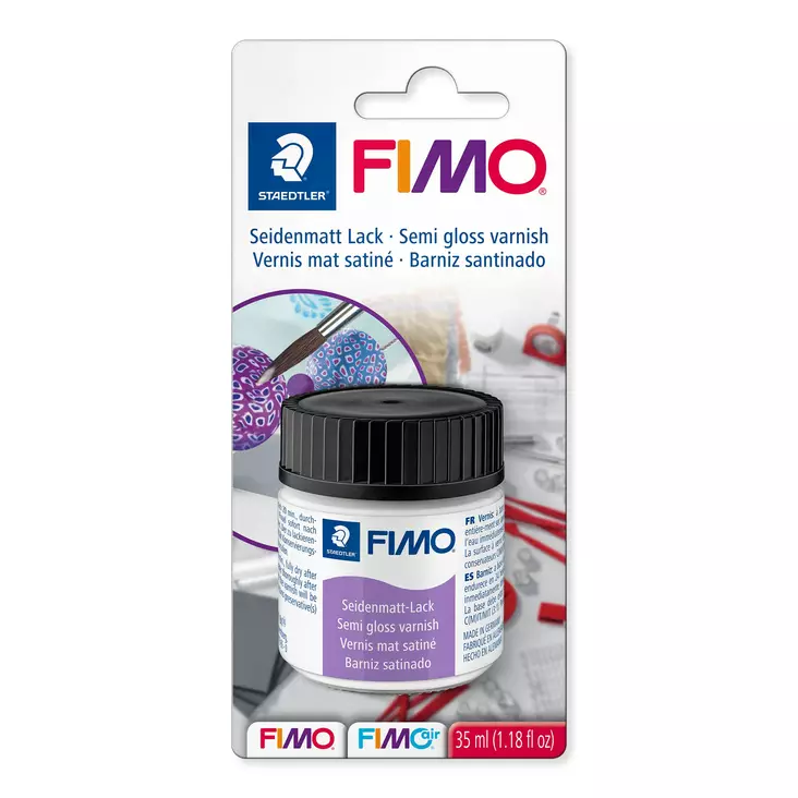 Puolikiiltävä lakka f/FIMO 35ml - Muovailuvahat - STA870501BK - 1