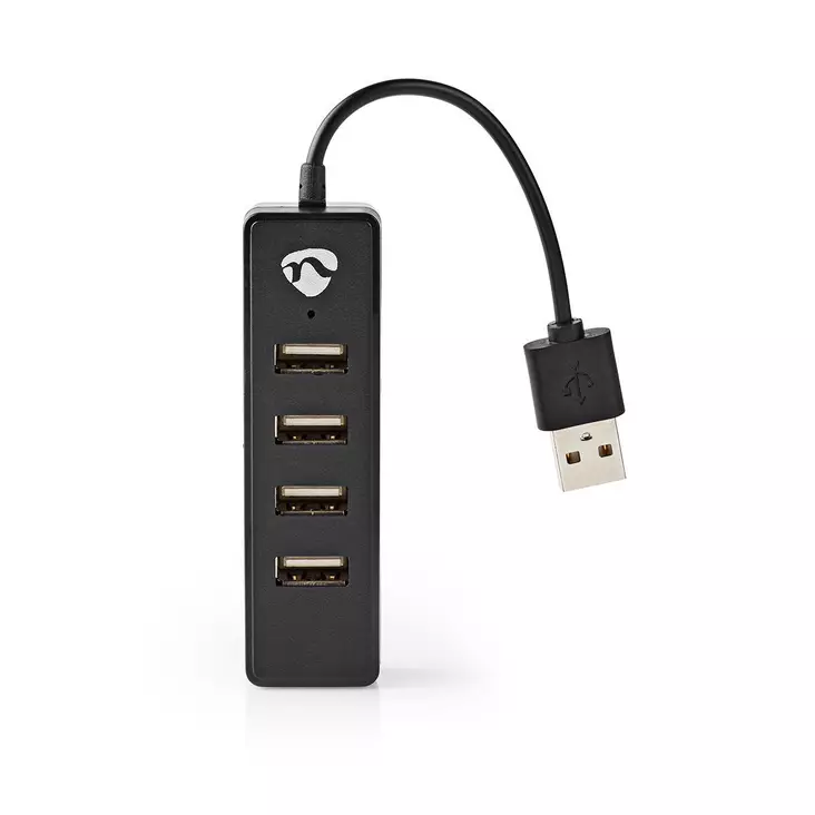 USB-Keskitin | 4-Porttinen | USB 2.0 | Musta - USB jakajat - UHUBU2420BK - 1