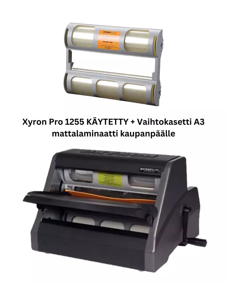Xyron Pro 1255 KÄYTETTY + Vaihtokasetti A3 mattalaminaatti - Xyron tuotteet - XY24150K - 1