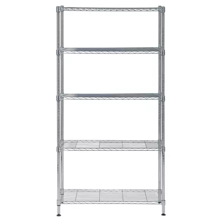 Alba hyllytyshylly 5 tasoa kromi M-koko - Kiinteistövarusteet - MOBI5M - 1