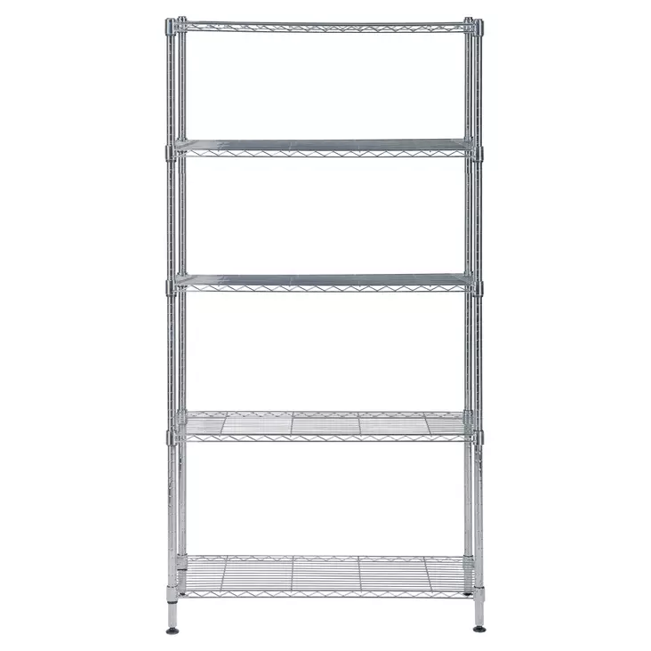 Alba hyllytyshylly 5 tasoa kromi M-koko - Kiinteistövarusteet - MOBI5M - 1