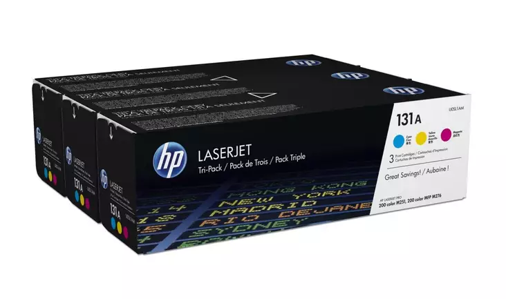 HP 131A U0SL1AM tri-pack (Canon 731) 3x1800s. - Hp laserkasetit - U0SL1AM - 1