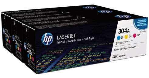 HP 304A C/Y/M Tri-Pack LaserJet värikasetit - Hp laserkasetit - CF372AM - 1
