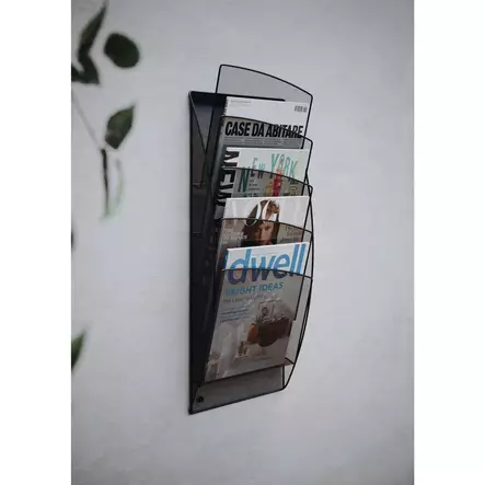 Alba Mesh esiteteline, 5-osainen, pysty, musta - Esitetelineet - MESHWALLFRAN - 2