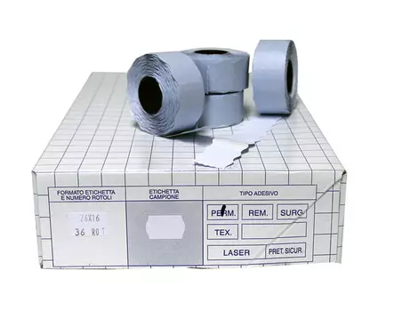 Blitz Hinnoitteluetiketti 26x16mm valk. pysyvä liima - Hinnoittelulaitteet ja tarvikkeet - BLITZ2616VP - 2