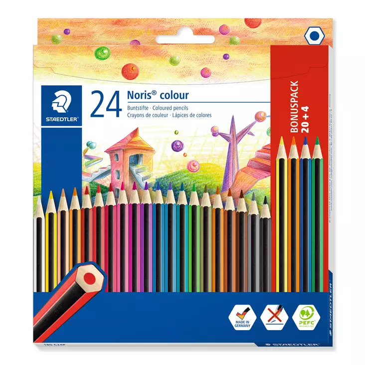 Coloured pencil Noris Colour (20+4) - Värityskynät - STA185C24P - 1