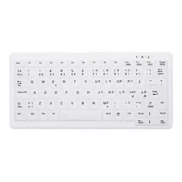 CHERRY Hygiene Mini Notebook Tyylin Tiivistetty Näppäimistö USB Valkoinen - Näppäimistöt - CHEAKC4110FFU1WNOR - 1