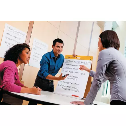 Post-it® T563 Tabletop luentotaululehtiö 50,8 x 58,4cm - Lasi,valko,pellava,korkki,fläppi,-taulut - 563R - 6