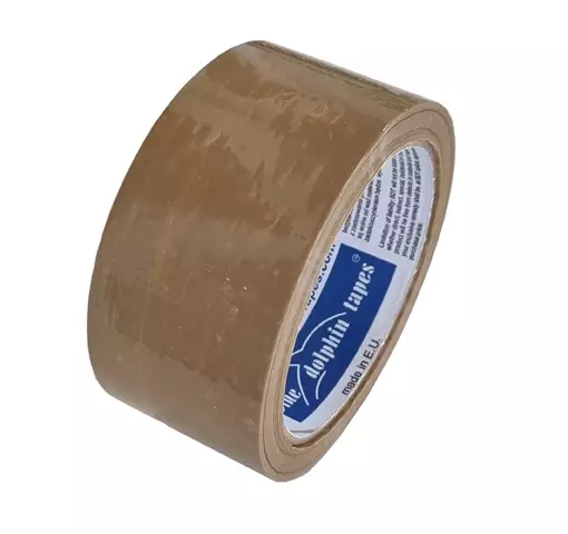 Pakkausteippi Dolphin ruskea, 48mm x 66m - Huomio- ja pakkausteipit - PTBR - 1
