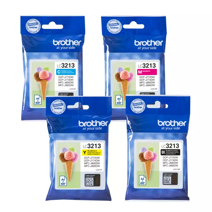 Brother LC3213 Value pack HiCap BK/C/M/Y - Brother mustesuihkupatruunat - LC3213VALDR - 1