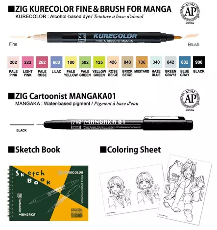 ZIG Kurecolor aloitussetti - Kalligrafiakynät - ZIGCNKC15VS - 2