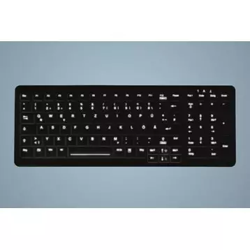 CHERRY Hygiene Backlit Tiivistetty Näppäimistö USB, Musta - Näppäimistöt - CHEAKCB7000FU1BUS - 1