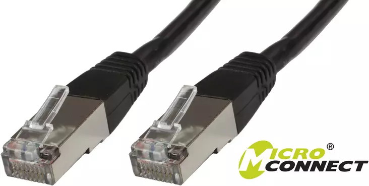MicroConnect S/FTP CAT6 15m Black LSZH - Verkkokaapelit - SSTP615S - 1