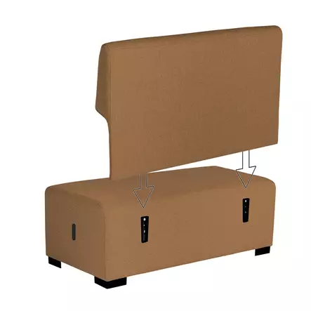 Alba Hizia 2-istuttava sohva Terre of Sienna 122 x 62 x 46cm - Kiinteistövarusteet - HIZIAC2AT - 2