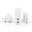 Nedis seinälaturi Pikalataus-toiminto | PD3.0 18W / PD3.0 27W / PD3.0 36W / PD3.0 45W / PD3.0 65W | 1.5 A / 2.0 A / 3.0 A / 3.25 A A | Lähtöliitäntöjen määrä: 2 | 2x USB-C™ | 65 W | Automaattinen Jännitteen Valinta - Laturit ja varavirtalähteet - WCPD65W110WT - 2