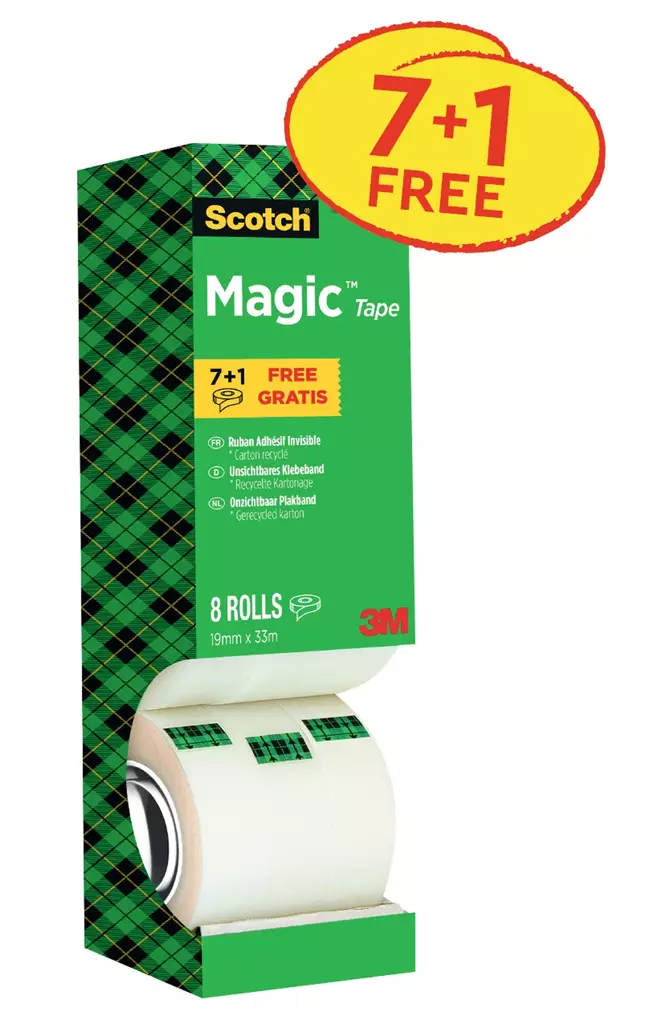 Teippi Scotch Magic 810 19x33 7+1 rullaa - Toimistoteipit, teipinkatkojat - T8108T - 1