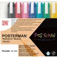 ZIG Posterman Lasi/liitutaulukynä Medium 2mm, 8/Pakkaus - Lasitaulutussit, liidut - PMA-308V - 1