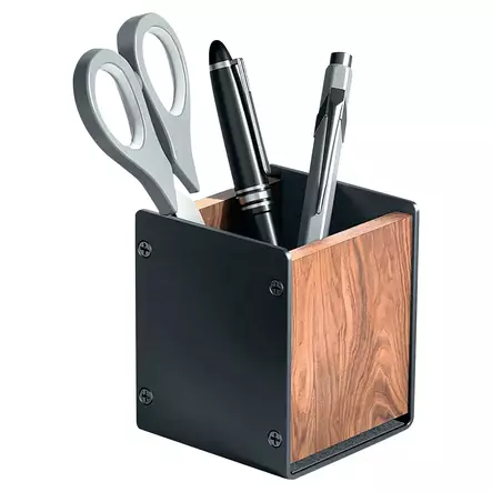 Alba kynäpurkki, puu/alumiini - Kynätelineet - ODCUPW - 1